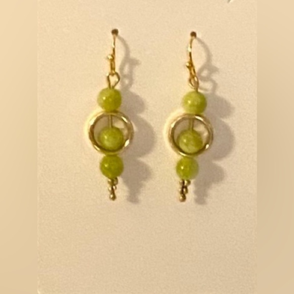 NEW Genuine Peridot Crystal Earrings - August birthstone